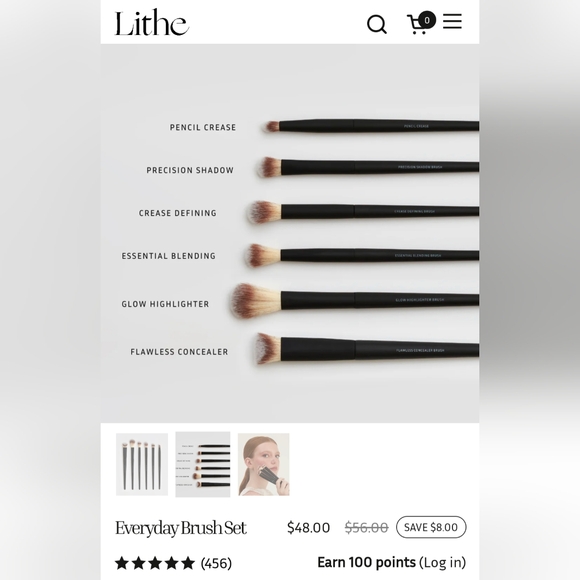 5/75$ LITHE BEAUTY Everyday Brush Set - Picture 2 of 7